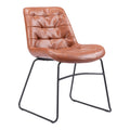 Dining Chair Set of 2 Vintage Brown E52706