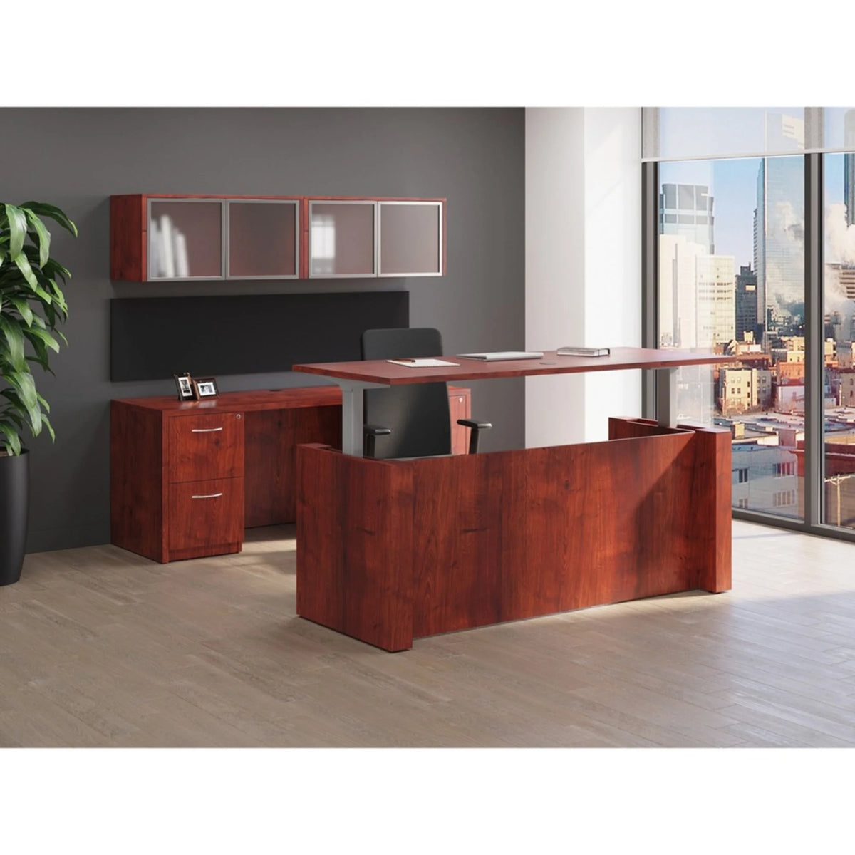 2-Door Storage Cabinet Cherry H63964