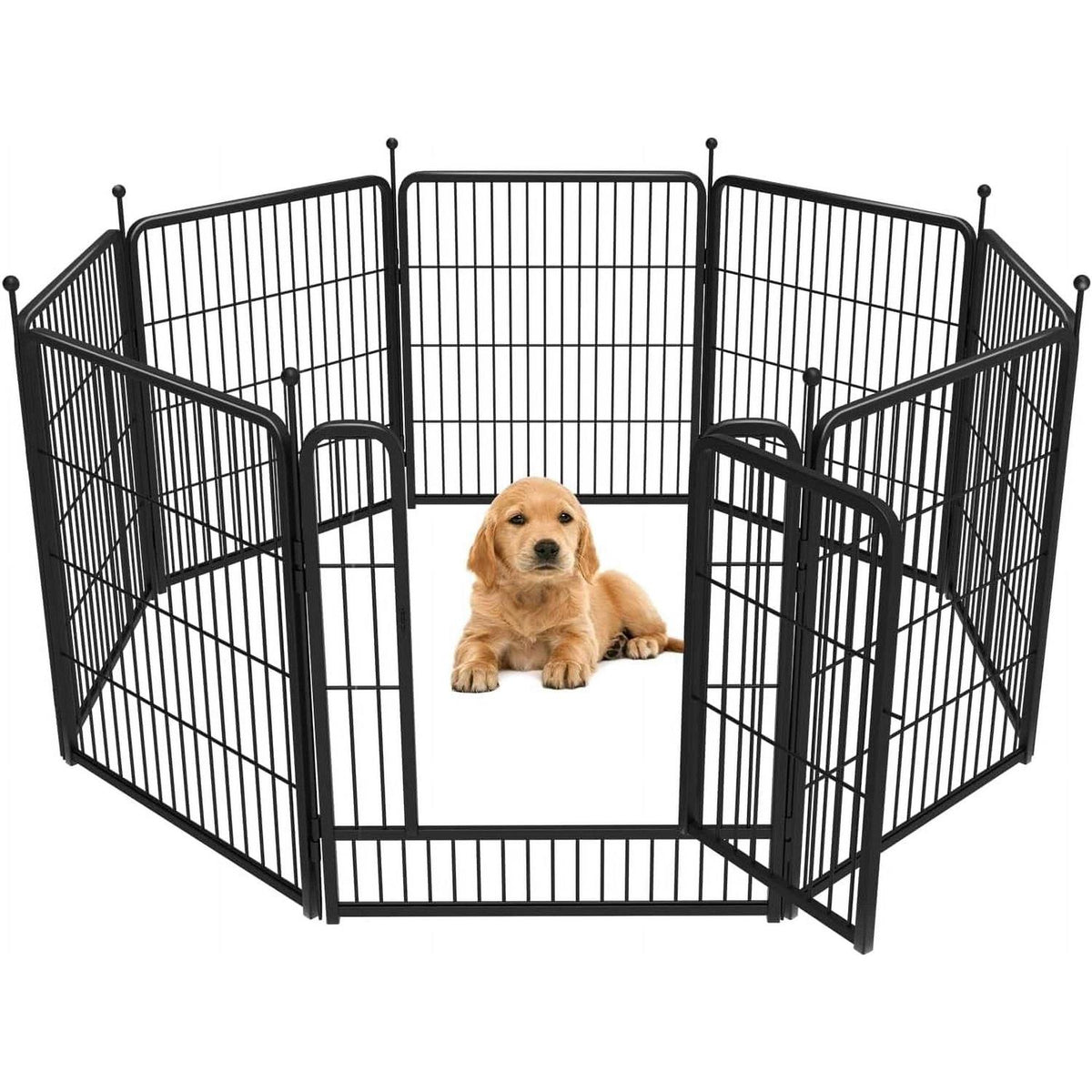 Dog Playpen Outdoor Panels with Doors V9522