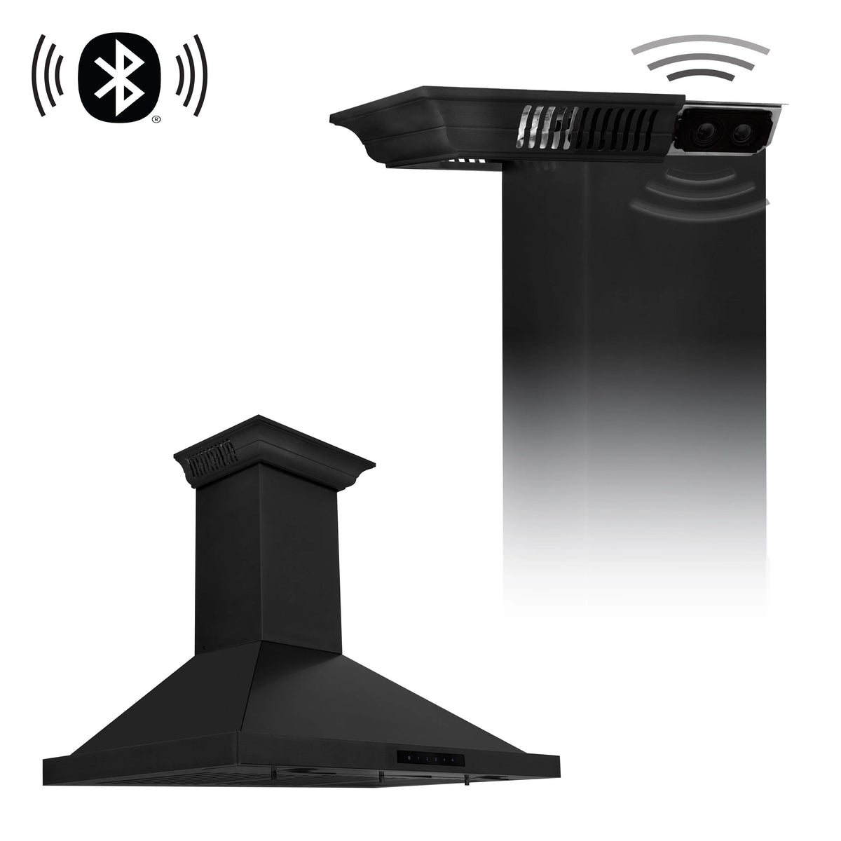 42 in. Black Stainless Steel Indoor Wall Range Hood N354565