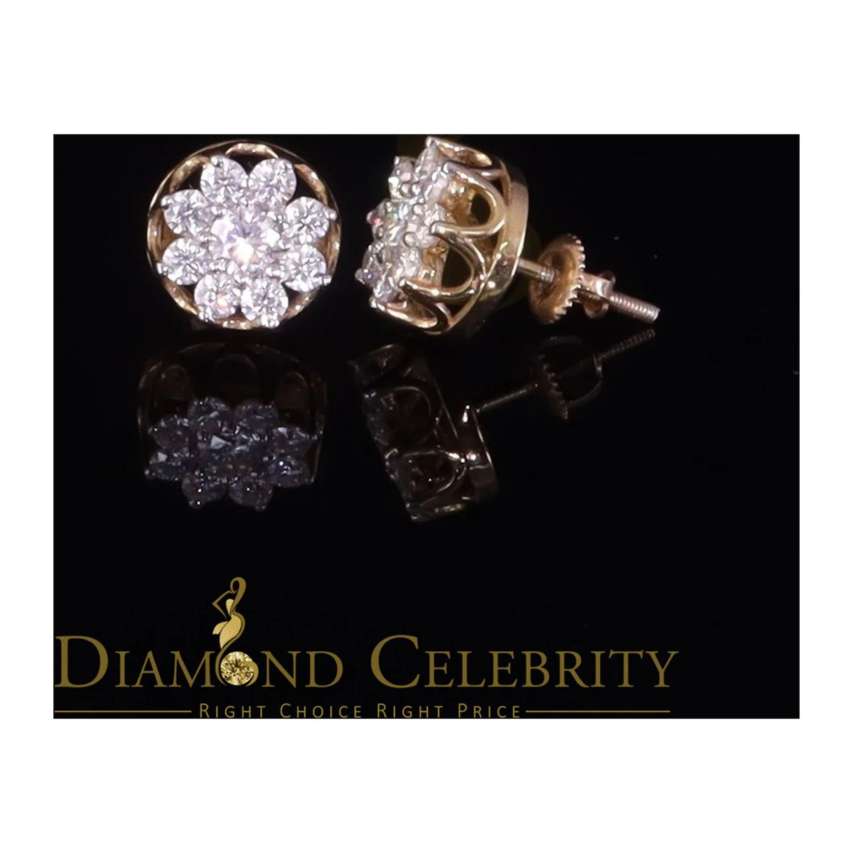 925 Silver Floral Stud Earrings X882