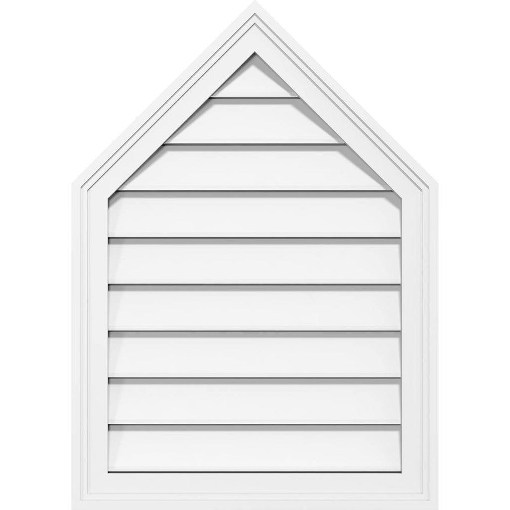 Peaked Top Surface Mount PVC Gable Vent Q899