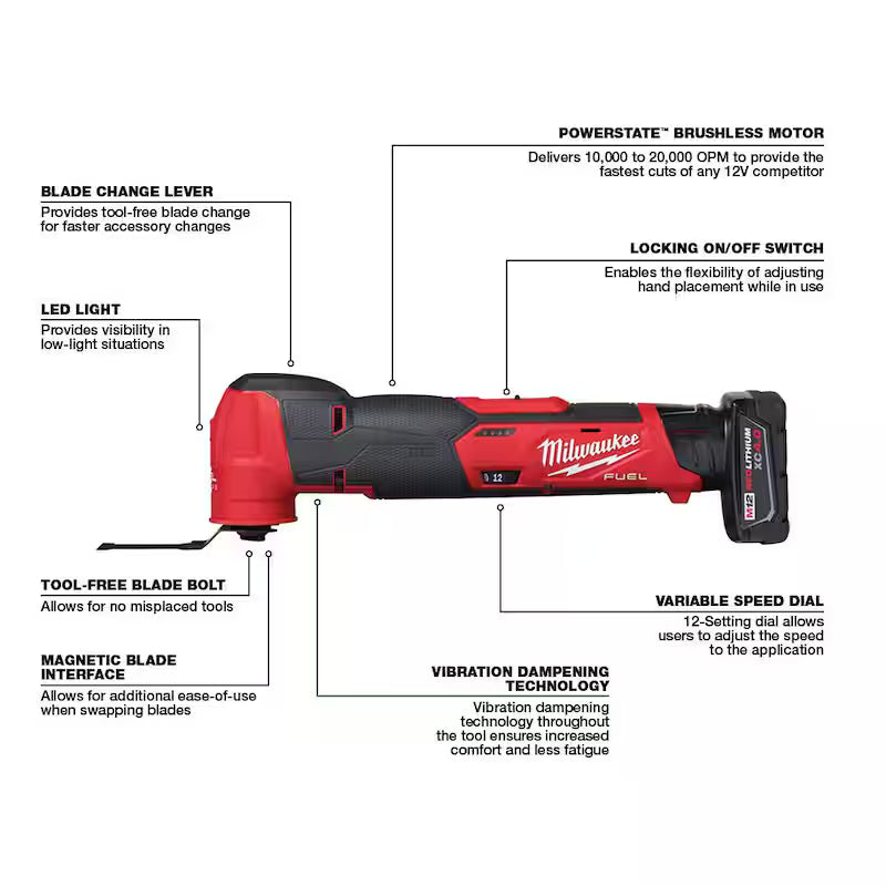 12-Volt Cordless Wet/Dry Vacuum with Oscillating Multi-Tool Kit U88109