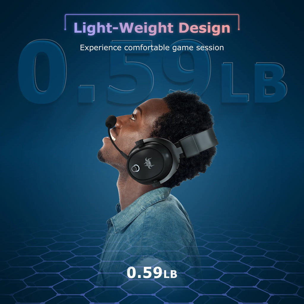 Wireless Gaming Headset with Detachable Noise-Canceling Microphone T875