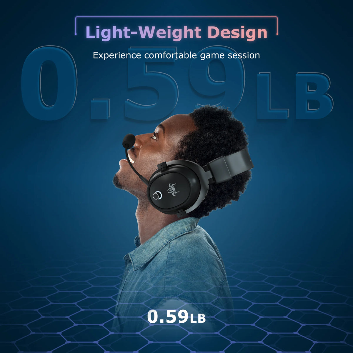 Wireless Gaming Headset with Detachable Noise-Canceling Microphone T875
