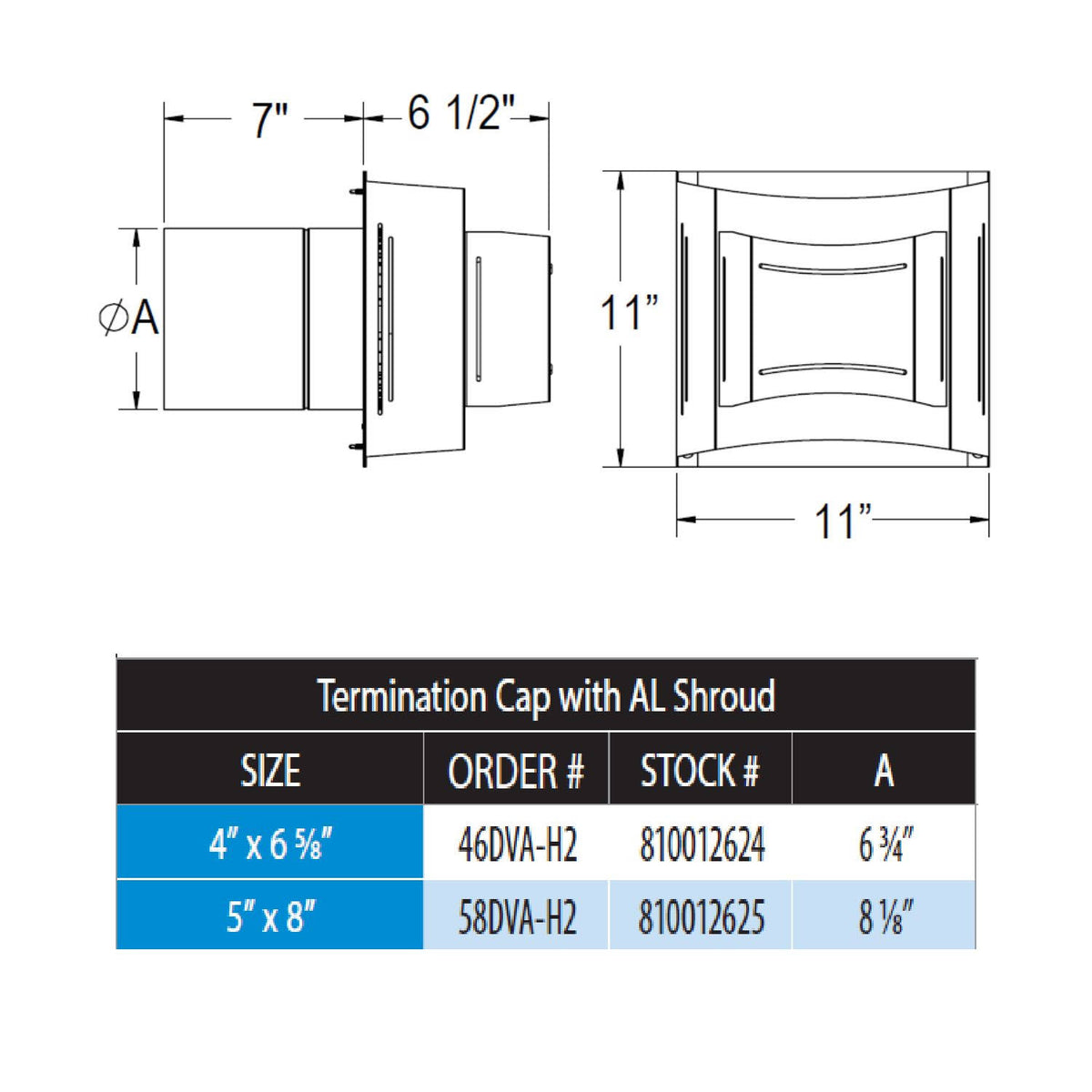 4x6x22 DirectVent Pro Horizontal Cap M18733