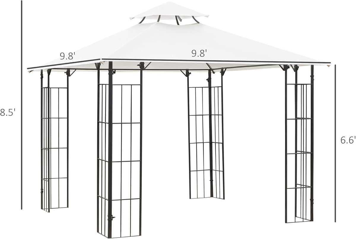 10' x 10' Outdoor Patio Gazebo Canopy with Vented Roof L72737