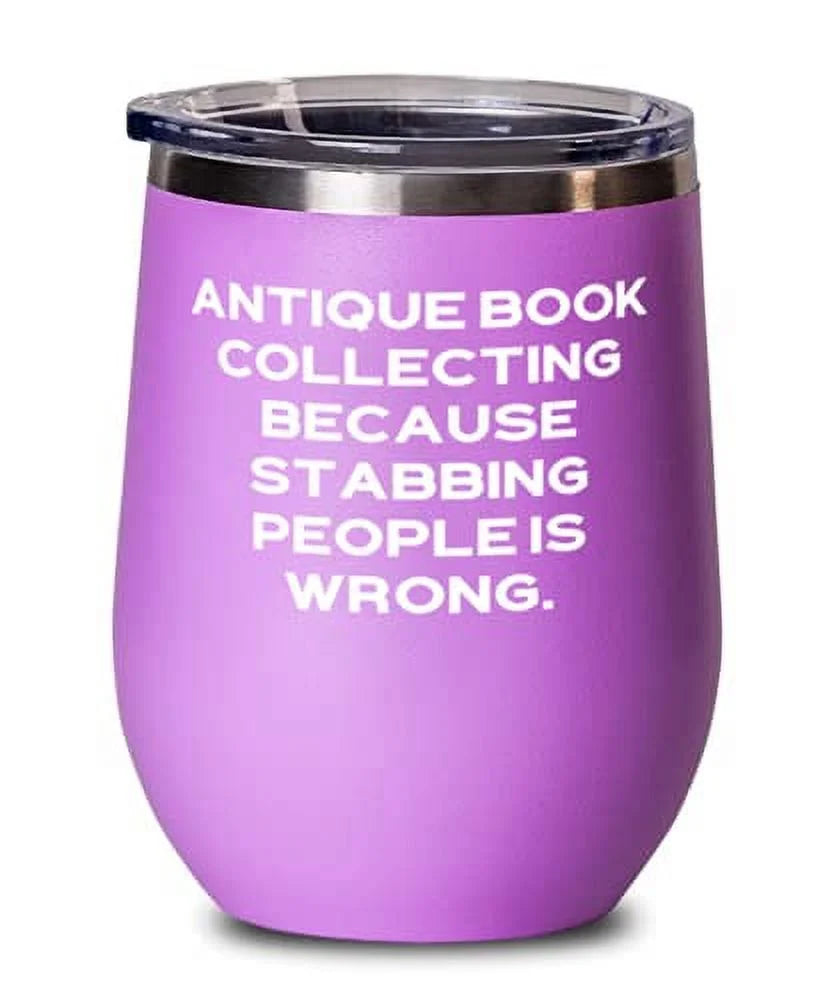 Antique Book Collecting Insulated Wine Tumbler V4494
