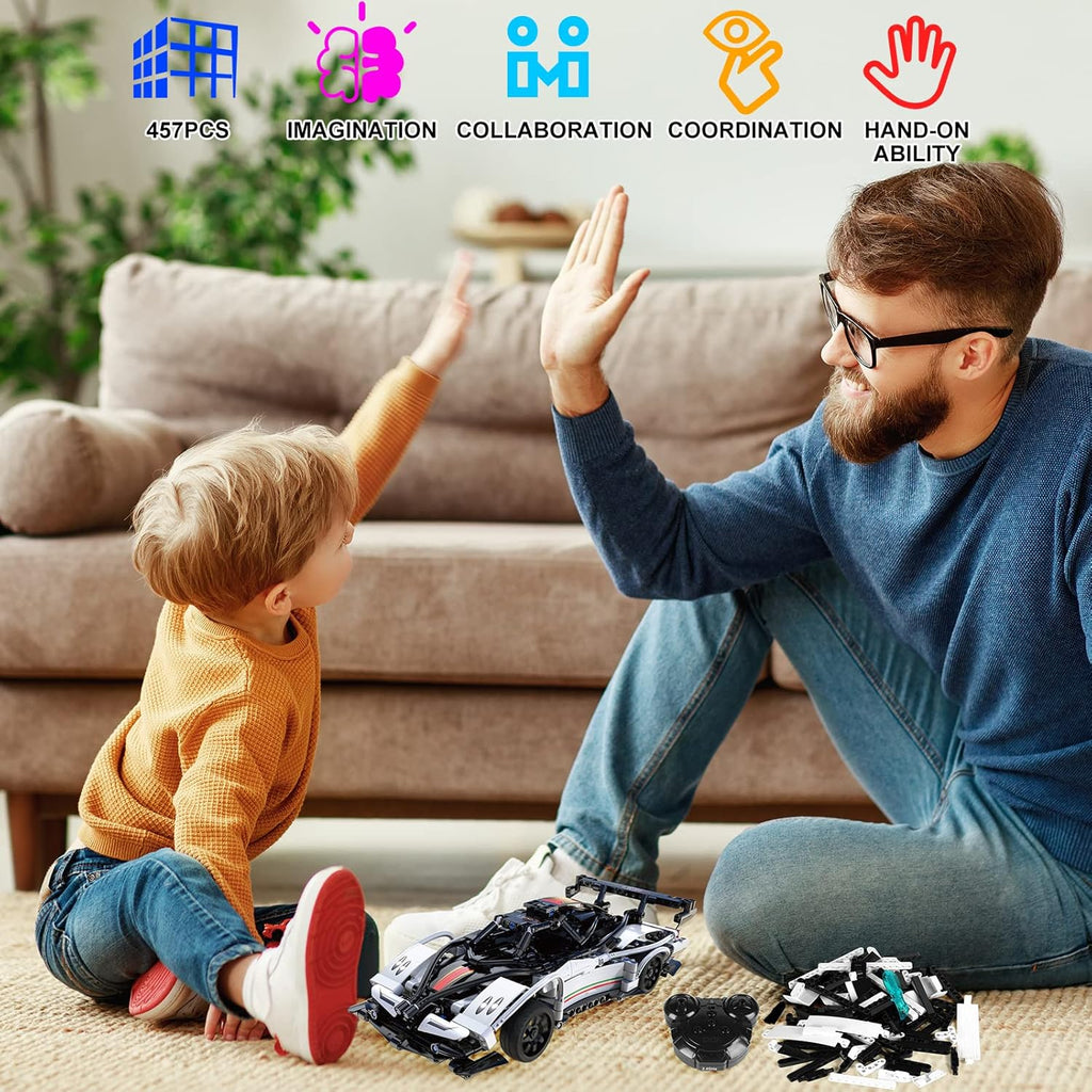 Remote Control Car Building Toys STEM Building Sets V695