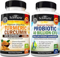 40 Billion CFU Daily Probiotic Supplement Plus Turmeric Curcumin 1500mg Complex M183