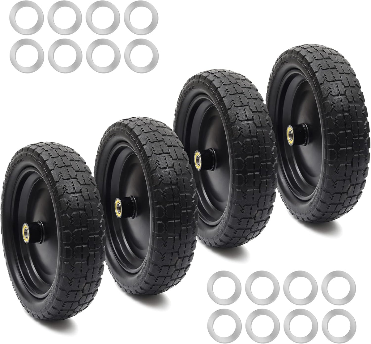 13'' Solid Polyurethane Flat-Free Tire and Wheel Assemblies Z2080