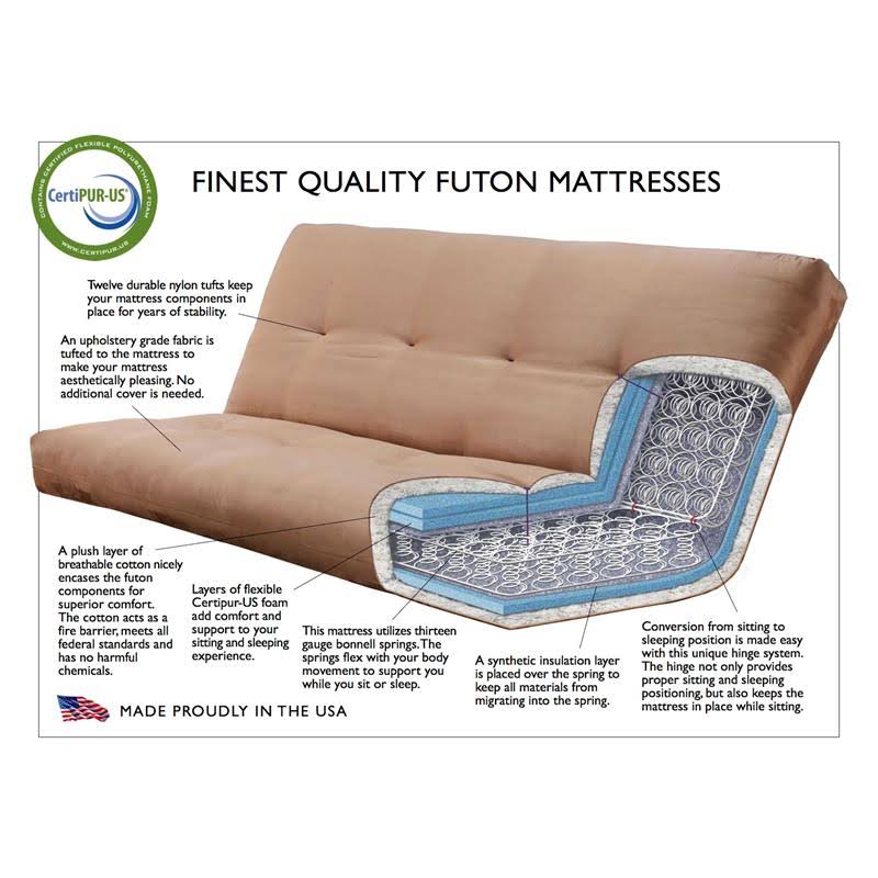 Rustic Walnut Finish Lodge Frame Mattress Y1722