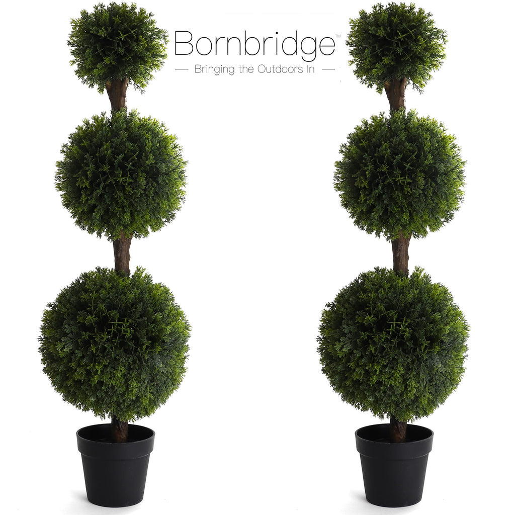 Artificial 4' Topiary Ball Tree 2 Pack Z7099