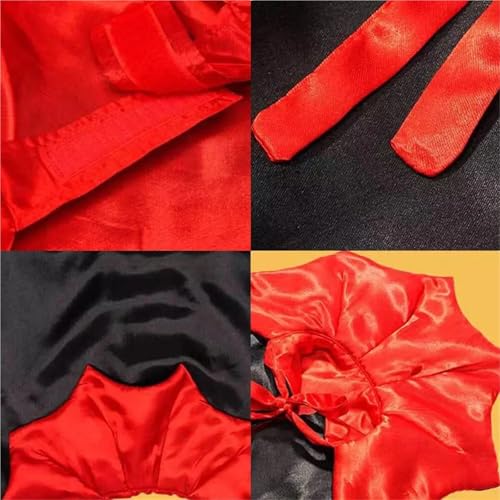 6-Piece Halloween Pet Cape Cloak Red Black B2413