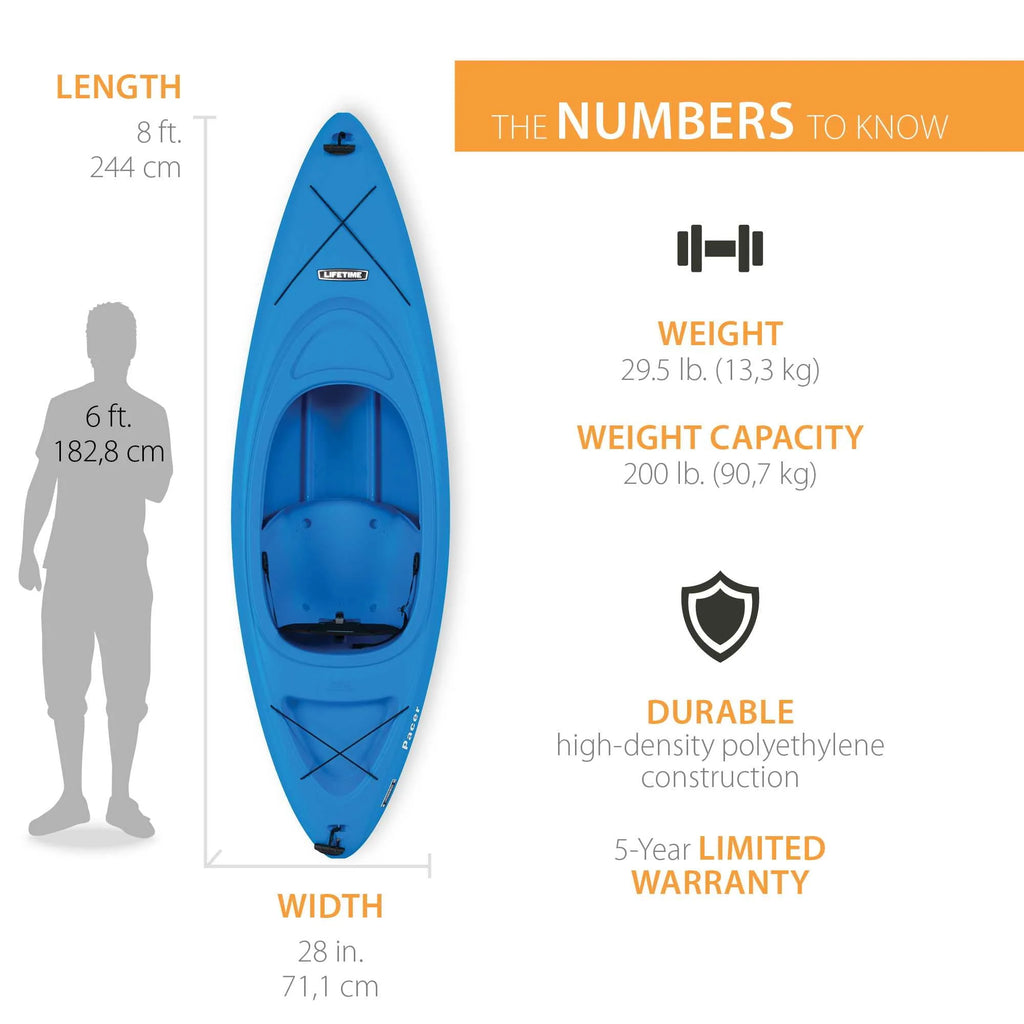 Green 8 ft. Sit-Inside Kayak G319