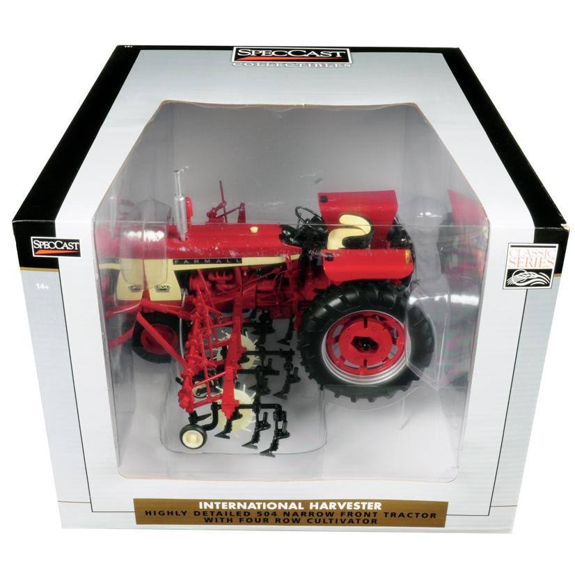 1/16 Scale International Harvester Farmall 504 Narrow Front Tractor with Four Row Cultivator B147