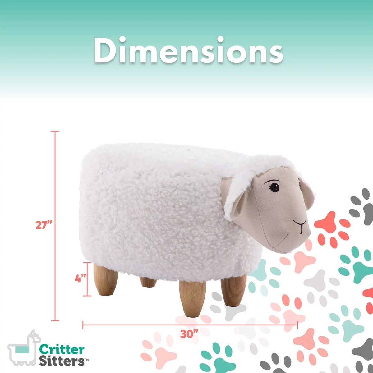 Plush Animal Shape Ottoman H377698