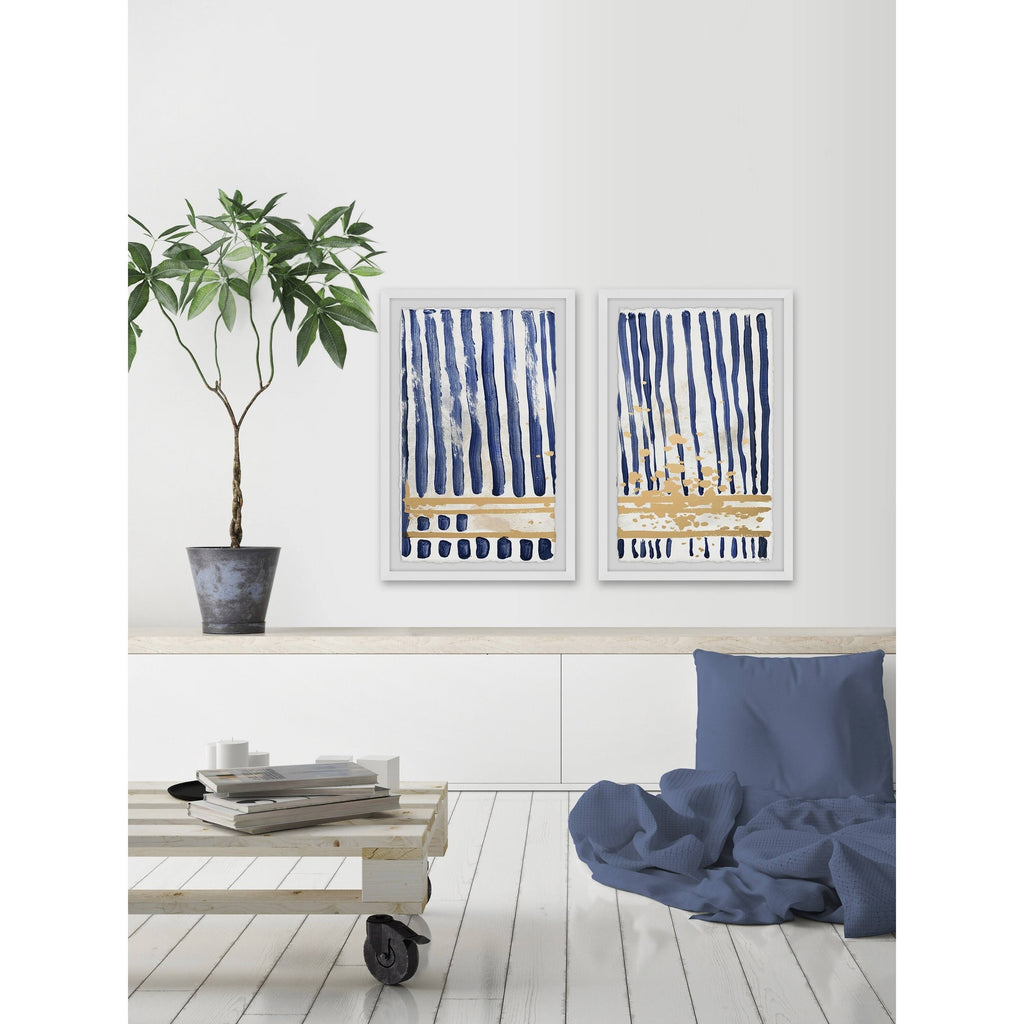 Blue Verticals Diptych, 18 inch x 24 inch Y2350