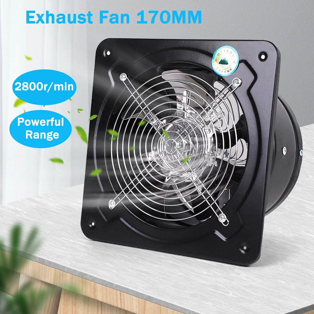 7'' Black Exhaust Fan U1991