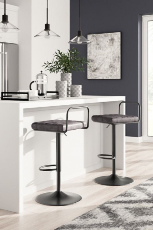 Brown/Black Tall Swivel Barstool D298