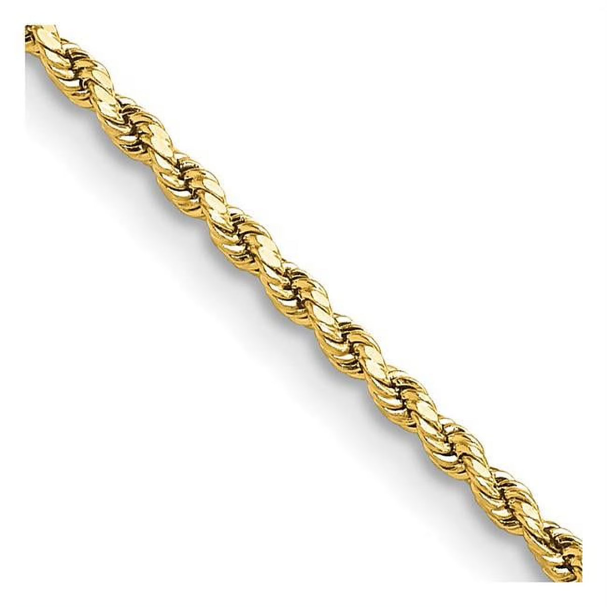 10 Karat Yellow Gold 2mm Diamond-cut Rope Chain H33922