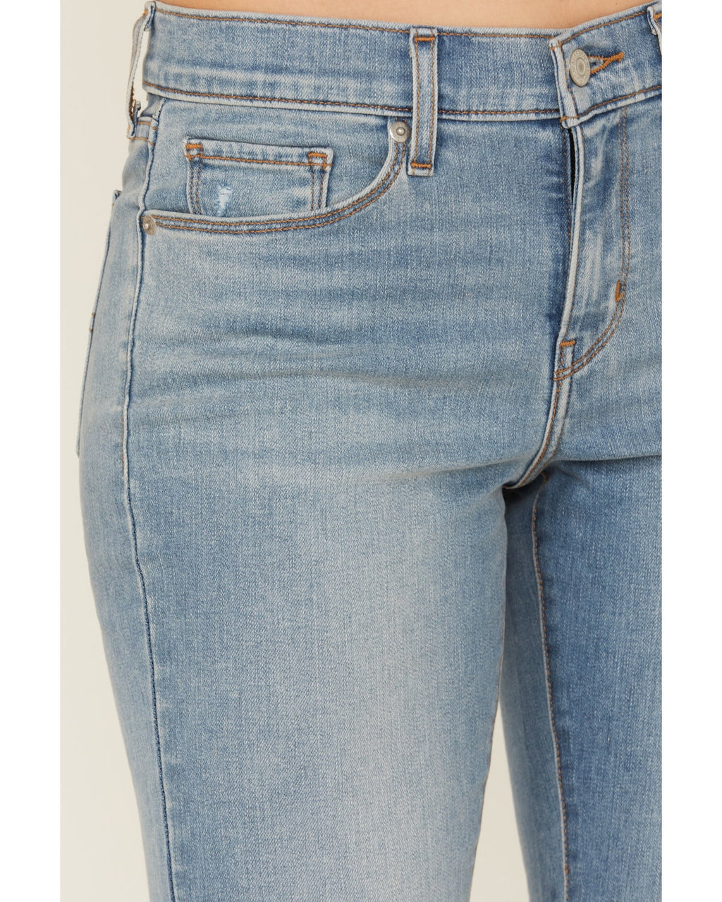 Medium Wash Mid Rise Stretch Classic Bootcut Jeans V420