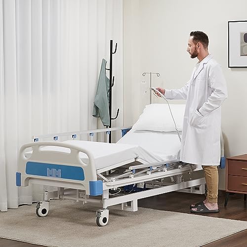 Electric Hospital ICU Bed with Mattress & IV Pole N896