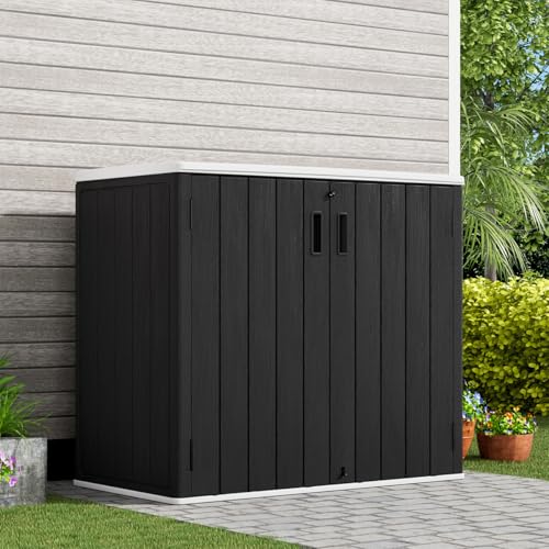 57 Cu.ft Brown Outdoor Vertical Storage Shed A1266