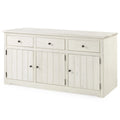 White Distressed Wood Buffet Sideboard S584