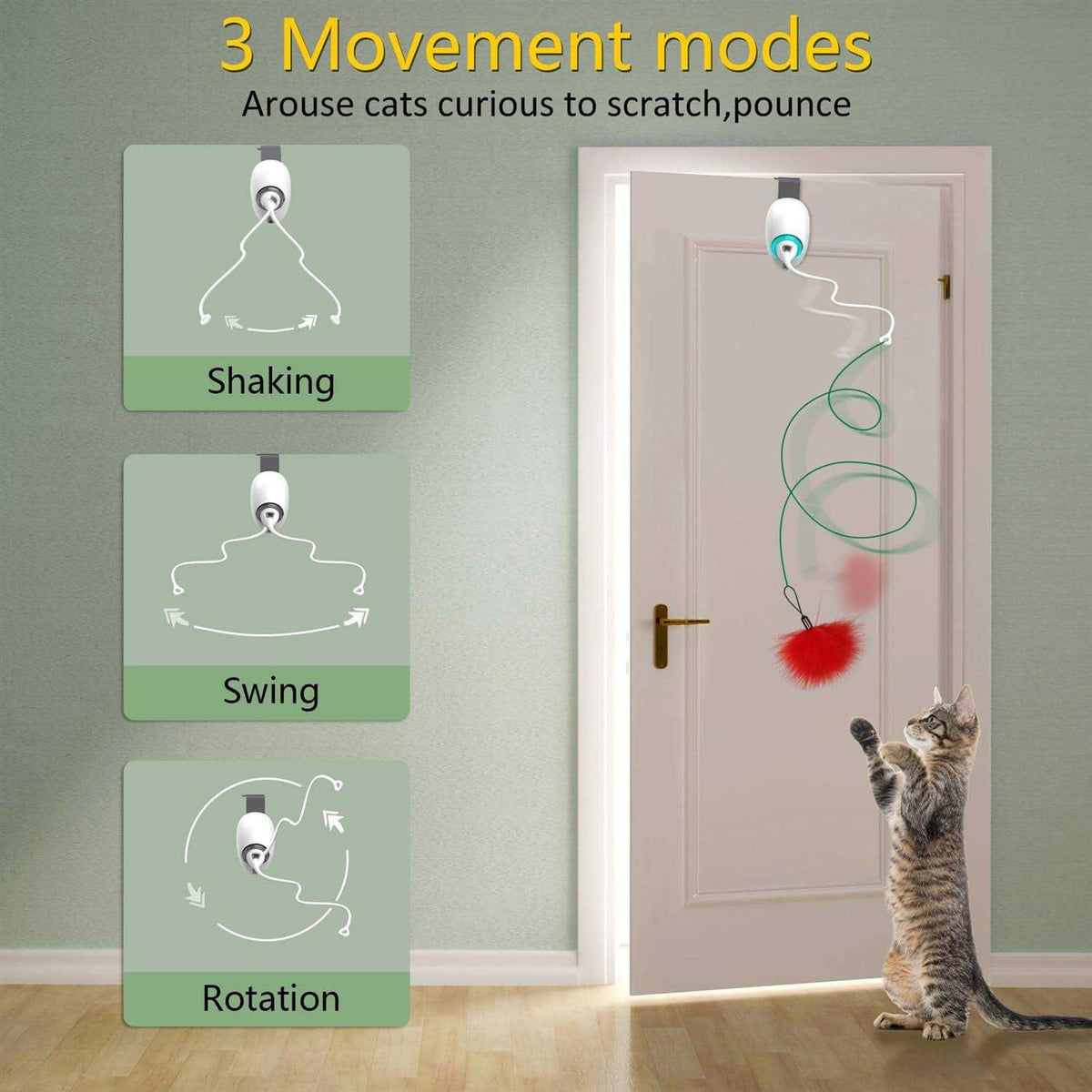 Automatic Hanging Cat String Toy I361
