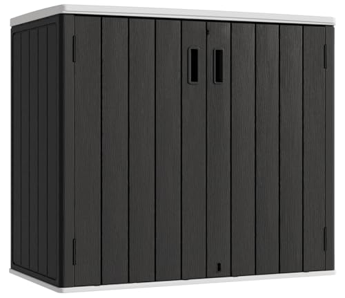 57 Cu.ft Brown Outdoor Vertical Storage Shed A1266