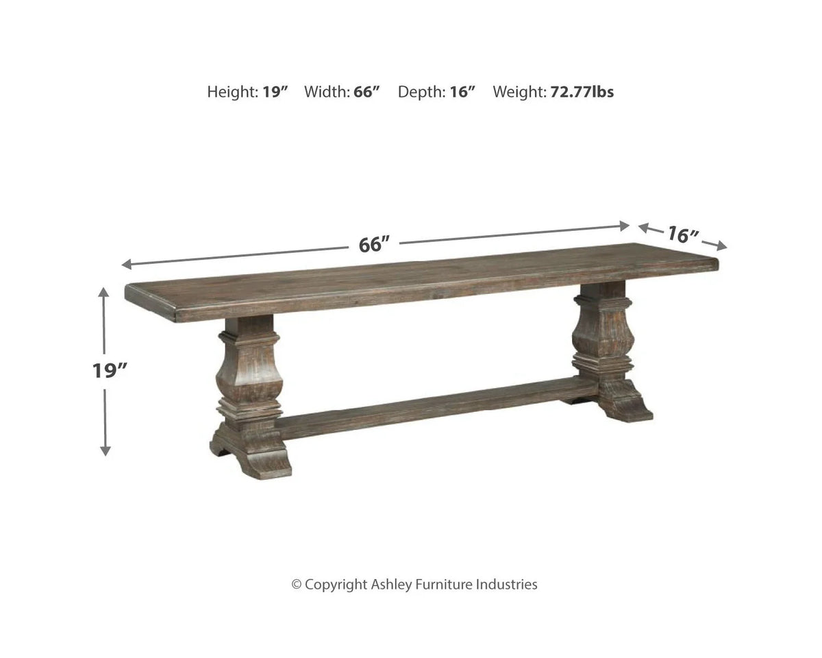 Rustic Brown Dining Bench P18126