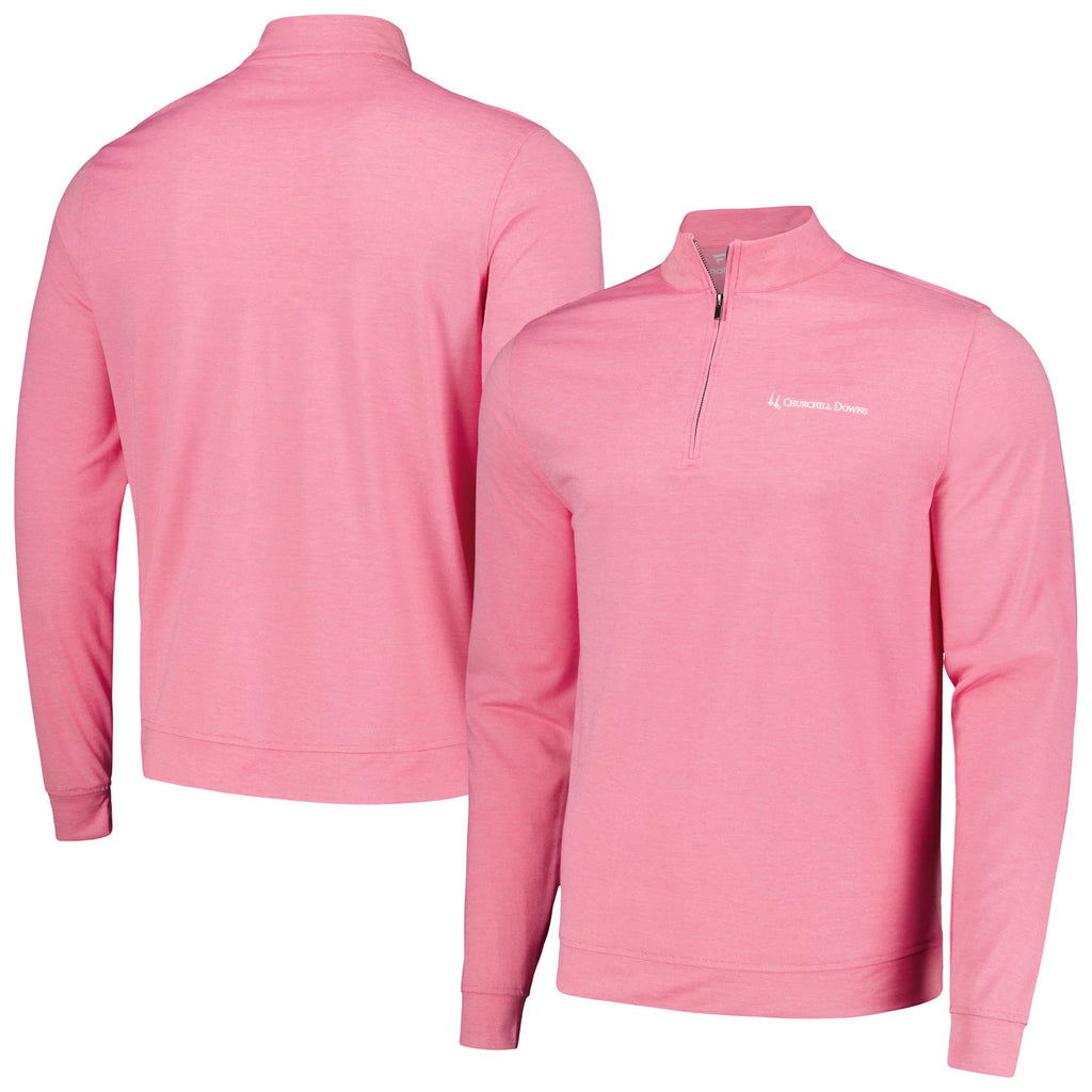 Men's Pink Tri-Blend Half-Zip Top Q95859