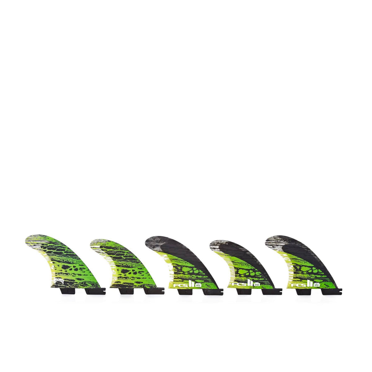 Green Medium PC Carbon Tri-Quad Fin Set M406165