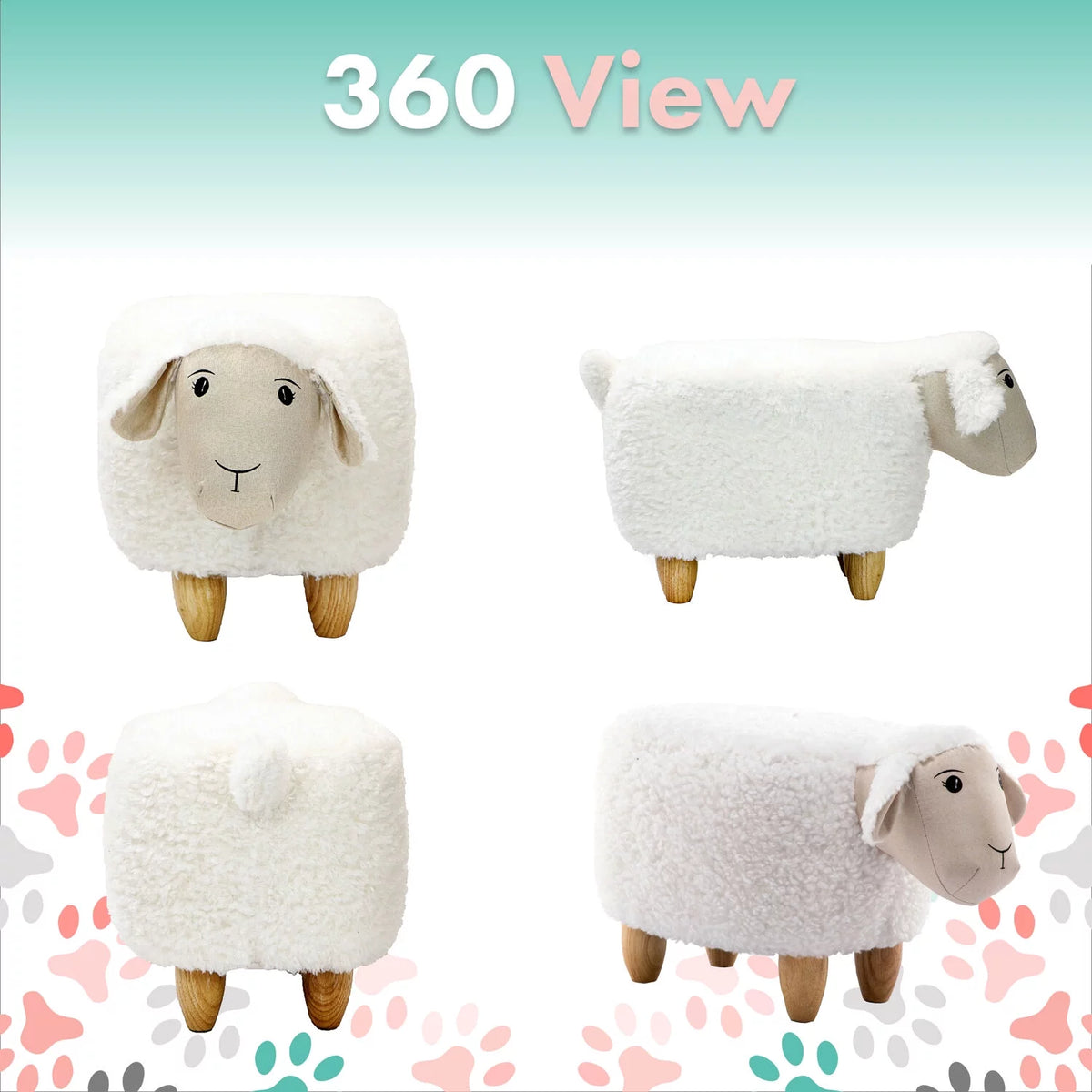 Plush Animal Shape Ottoman H377698