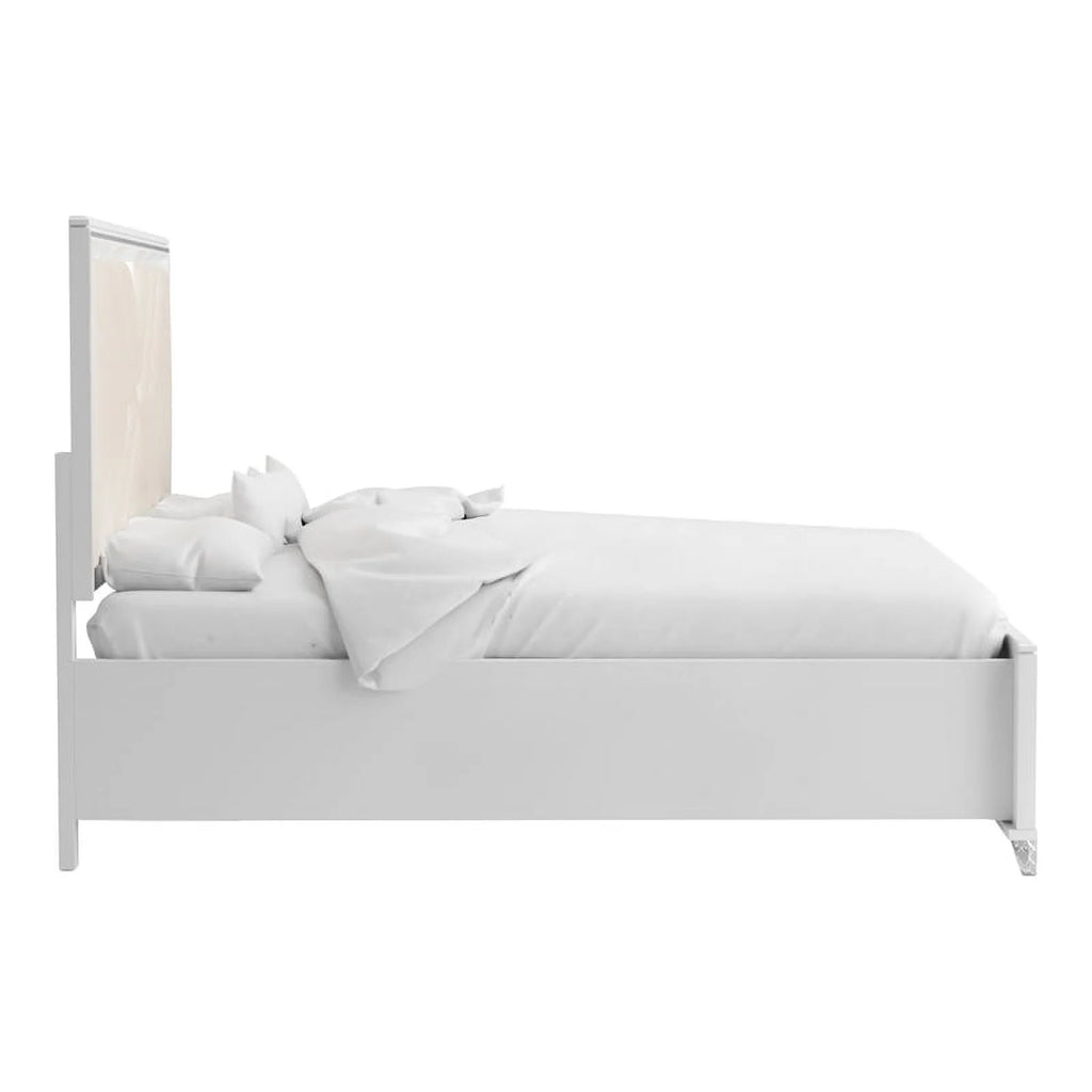White 3-Piece Solid Wood Bedroom Set King 2 Nightstands L758