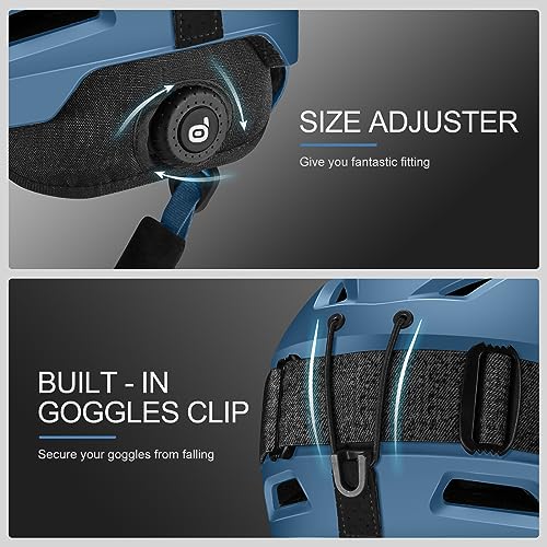 Durable PC Shell & EPS Foam Snowboard Helmet with Ski Goggles C192