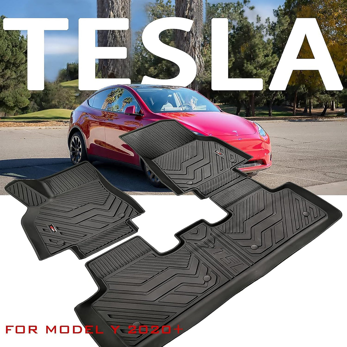 3D TPE All Weather Floor Liners 1st and 2nd Row Black R665