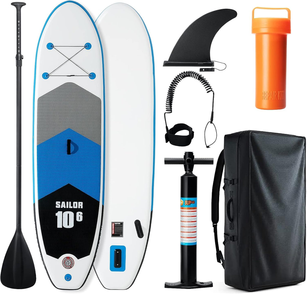 Inflatable Stand Up Paddle Board with Adjustable Paddle, Pump, Leash & Carry Bag V711