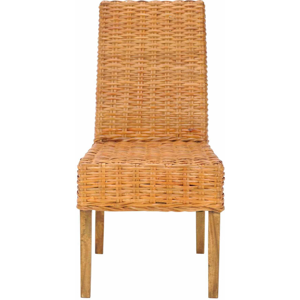Honey Oak Rattan Side Chair, Set of 2 G8456