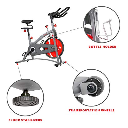 Indoor Cycling Exercise Bike with Adjustable Cushion Seat & Multi-Grip Handlebar J11158