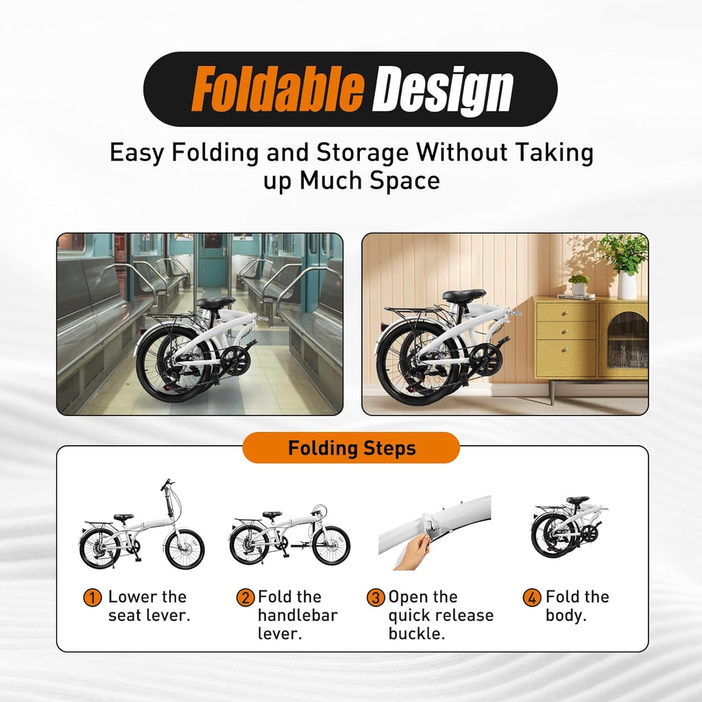 20-inch 7 Speed Folding Bicycle with Disc Brake W552070
