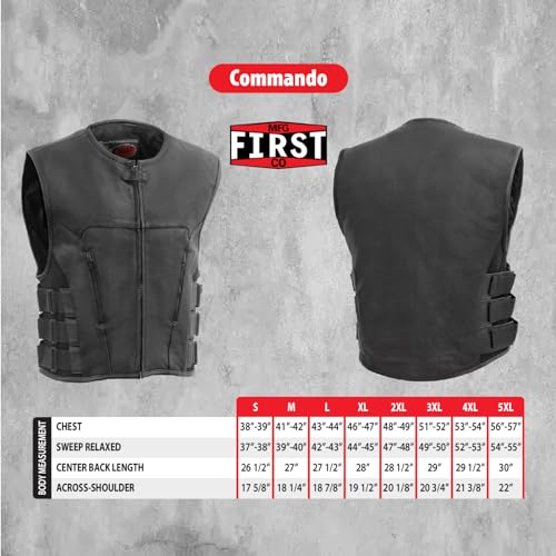 Men's Motorcycle Biker Riding Leather Vest K85797