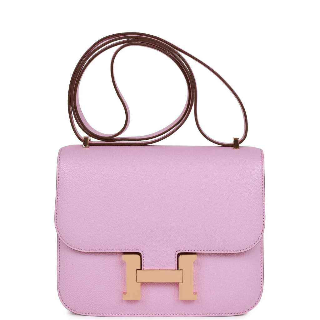 Mauve Sylvestre Chevre Rose Gold Hardware Bag T1315