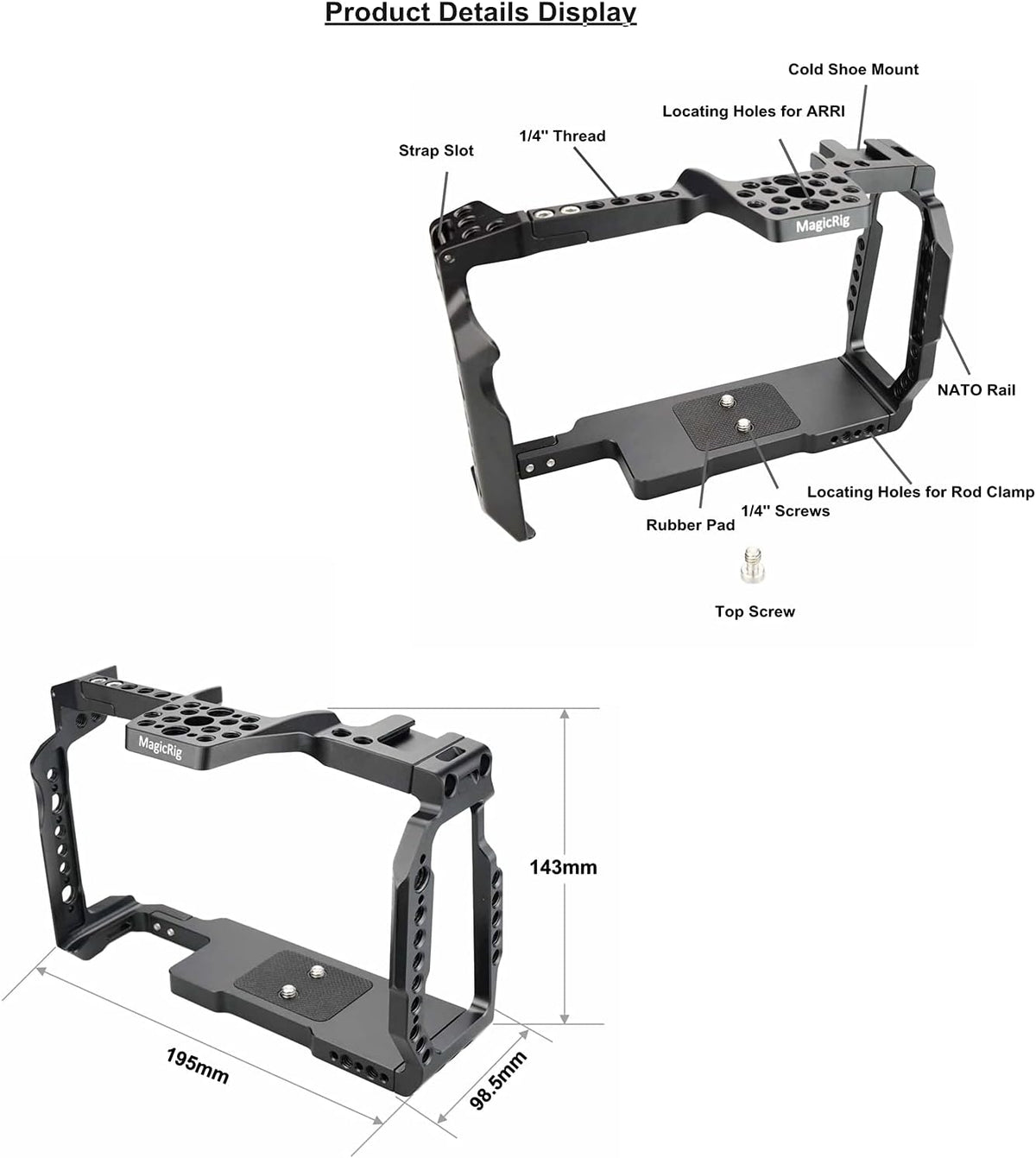 Camera Cage with Top Handle G7889