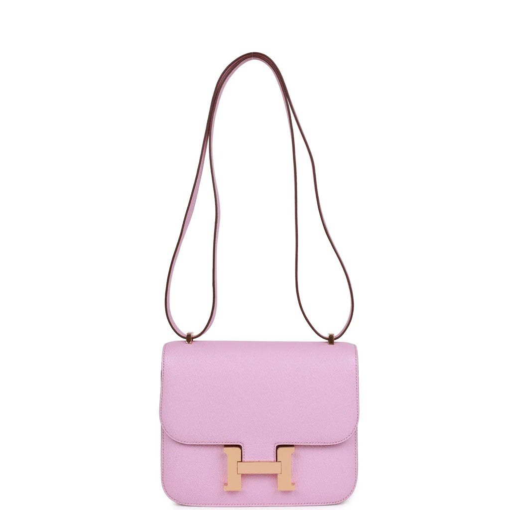 Mauve Sylvestre Chevre Rose Gold Hardware Bag T1315