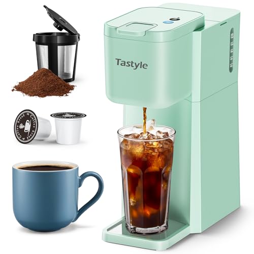 Mini Compact Single Serve Coffee Maker for K Cup and Ground T635998