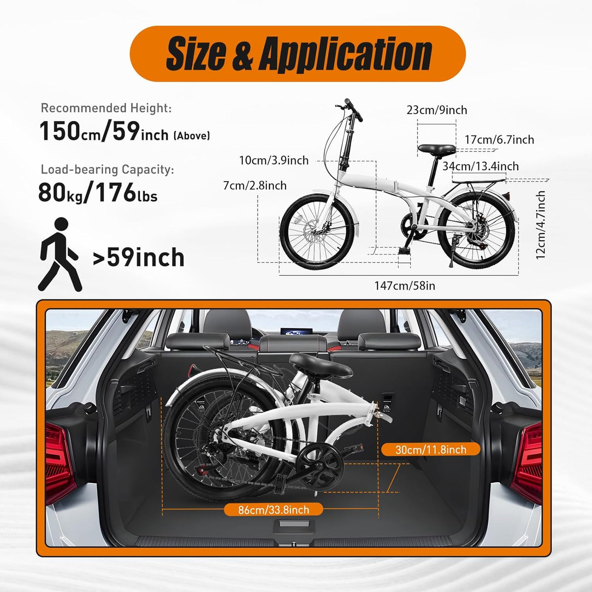 20-inch 7 Speed Folding Bicycle with Disc Brake W552070