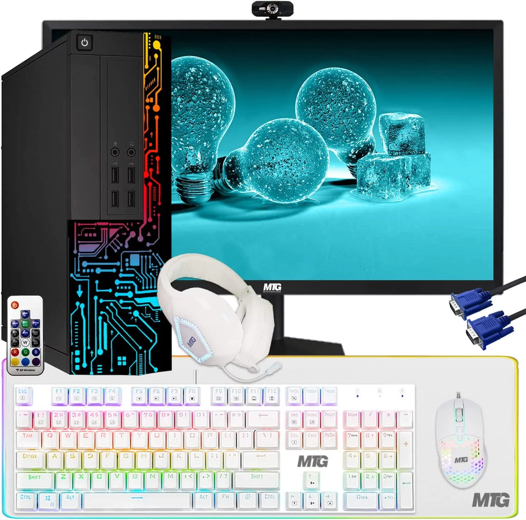 Restored Computer Desktop PC, Core i5, 8GB RAM, 500 GB HDD, 27 Inch 165Hz Gaming Monitor, Win 11 Home (Renewed) D3015