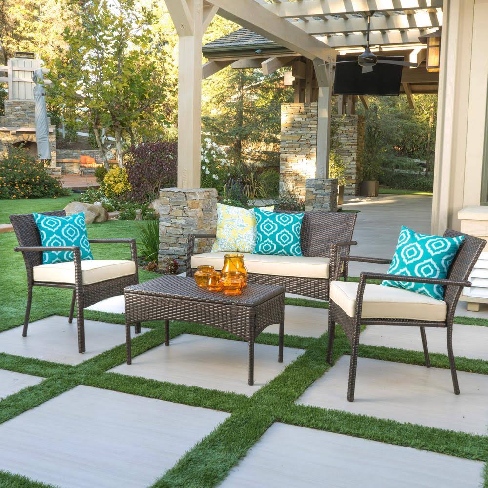 4 PC Multibrown Outdoor Chat Set X97480